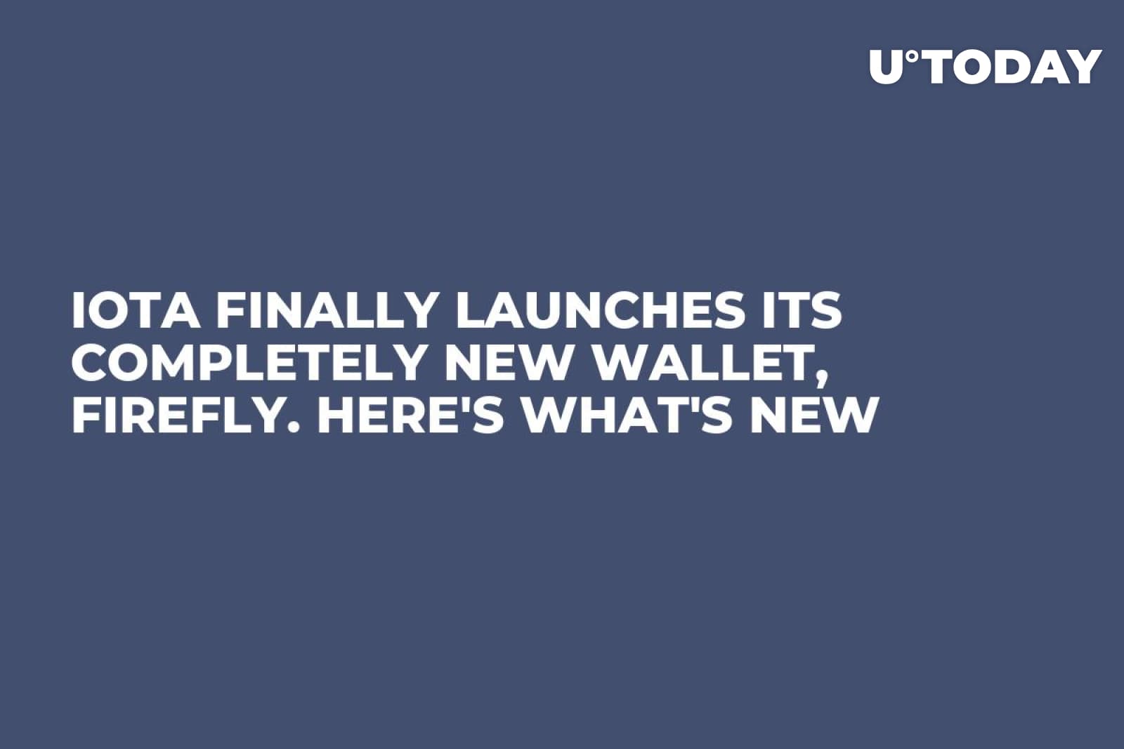 IOTA Finally Launches Its Completely New Wallet, Firefly. Here's What's New