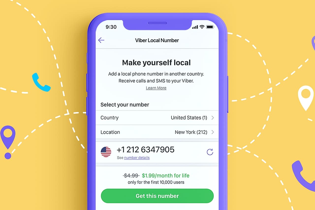הוכרז: Viber Local Number – קבלת שיחות טלפון והודעות רגילות לוייבר בחו”ל