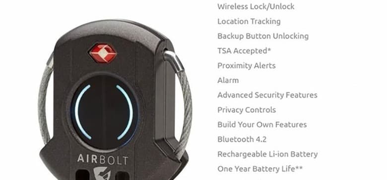 AirBolt Smart Travel Lock Has Location Tracking - SlashGear